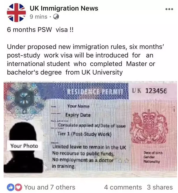 喜大普奔 ! 英官方确认恢复PSW学生留英工签！
