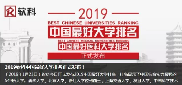 2019年软科公布中国最好大学排名，想去英国留学的一定得看